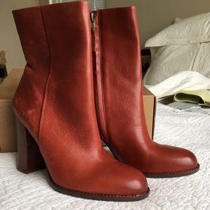 Sam Edelman Reyes Red/Brown Boots.